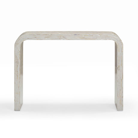 Opus Cream Capiz Shell Console Table by TOV Furniture at Eve Furniture