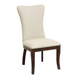 Oratorio Beige/Dark Cherry Side Chair, Set of 2