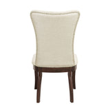 Oratorio Beige/Dark Cherry Side Chair, Set of 2