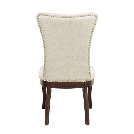 Oratorio Beige/Dark Cherry Side Chair, Set of 2 by Homelegance at Eve Furniture