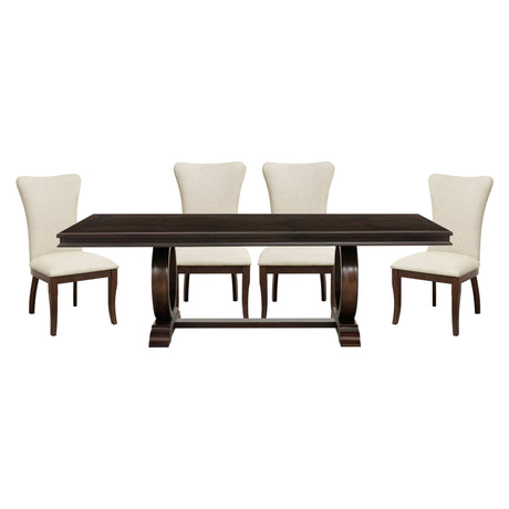 Oratorio Cherry 5-Piece Dining Set by Homelegance at Eve Furniture