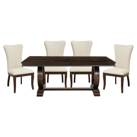 Oratorio Cherry 5-Piece Dining Set by Homelegance at Eve Furniture