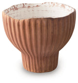 Orban Sienna/White Vase by Ashley at Eve Furniture
