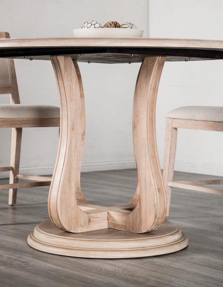 Orbetello Distressed Natural 54" Round Counter Table by Furniture of America at Eve Furniture