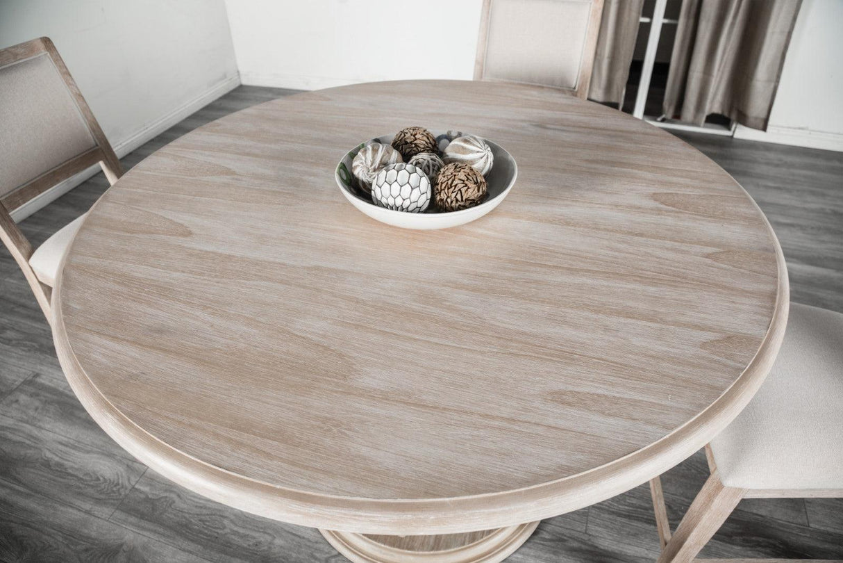 Orbetello Distressed Natural 54" Round Counter Table by Furniture of America at Eve Furniture
