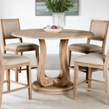Orbetello Distressed Natural 54" Round Counter Table by Furniture of America at Eve Furniture