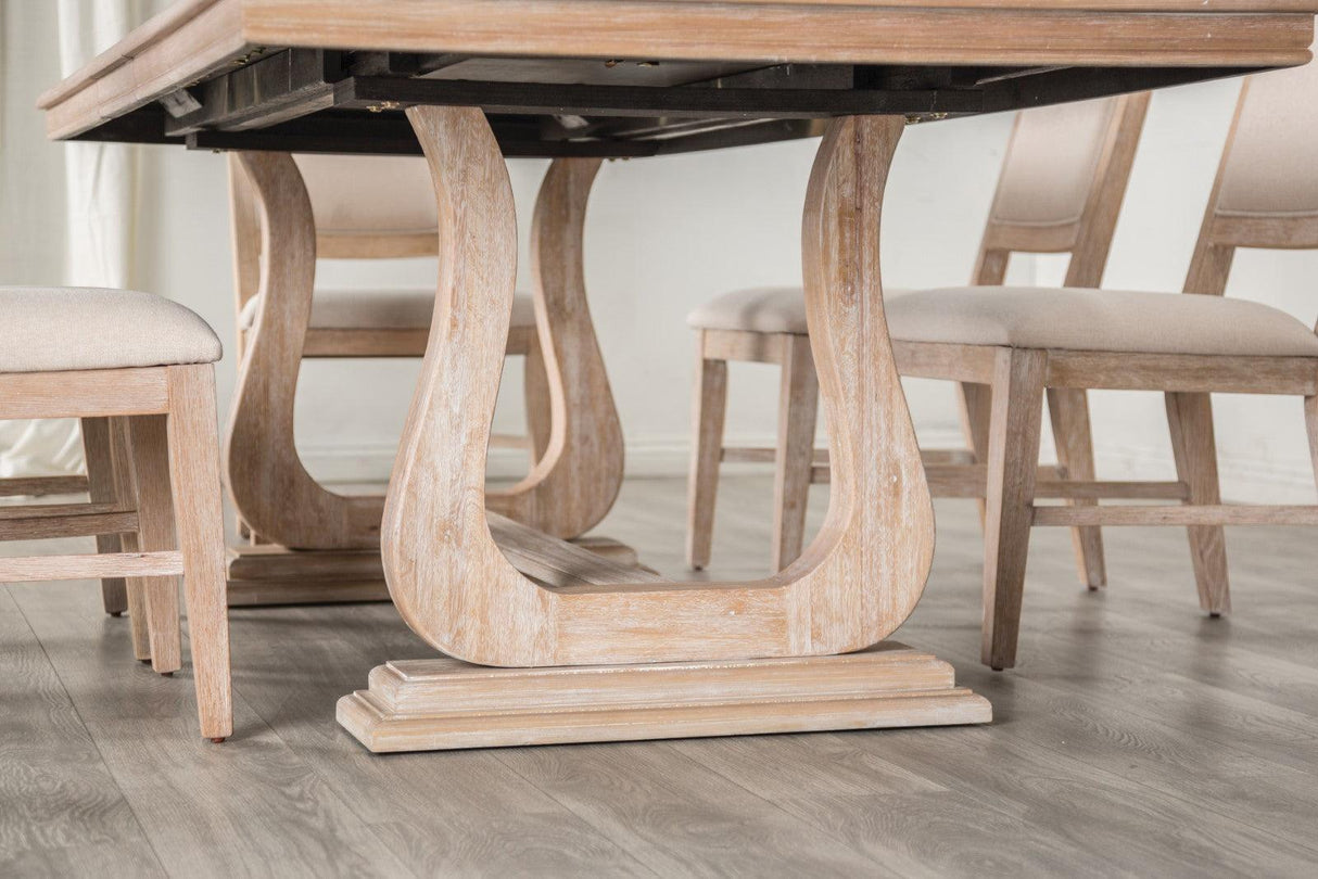 Orbetello Distressed Natural Dining Table by Furniture of America at Eve Furniture