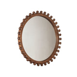 Orbit Pecan Wood Wall Mirror by Diamond Sofa at Eve Furniture
