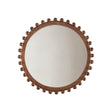 Orbit Pecan Wood Wall Mirror by Diamond Sofa at Eve Furniture