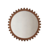 Orbit Pecan Wood Wall Mirror by Diamond Sofa at Eve Furniture