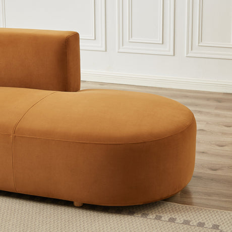 Orby Velvet Sectional Sofa Left Facing by Ashcroft Furniture at Eve Furniture