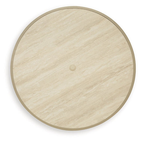 Orchard Beach Beige Outdoor Dining Table by Ashley at Eve Furniture