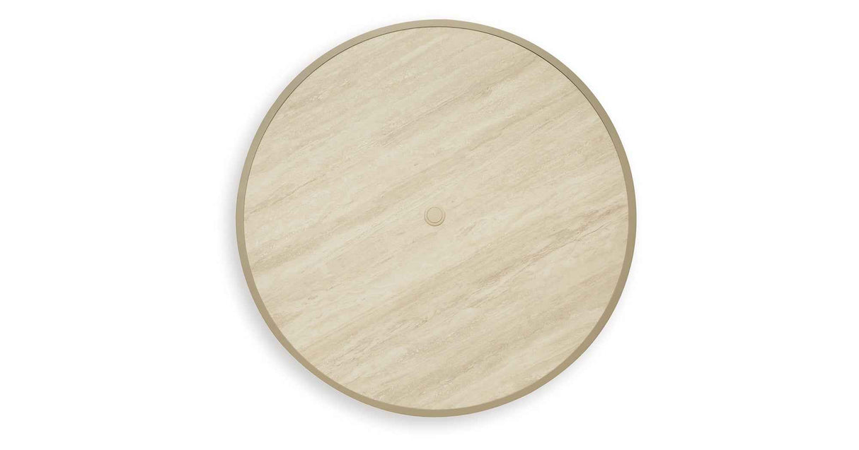 Orchard Beach Beige Outdoor Dining Table by Ashley at Eve Furniture