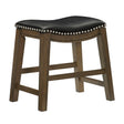 Ordway Black/Brown Dining Stool, Black by Homelegance at Eve Furniture