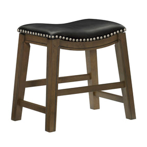 Ordway Black/Brown Dining Stool, Black by Homelegance at Eve Furniture