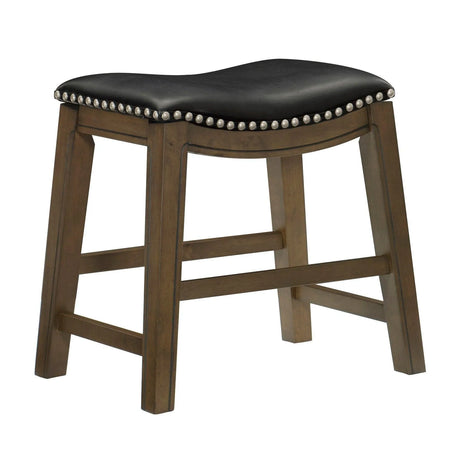 Ordway Black/Brown Dining Stool, Black by Homelegance at Eve Furniture