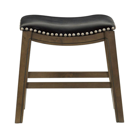 Ordway Black/Brown Dining Stool, Black by Homelegance at Eve Furniture