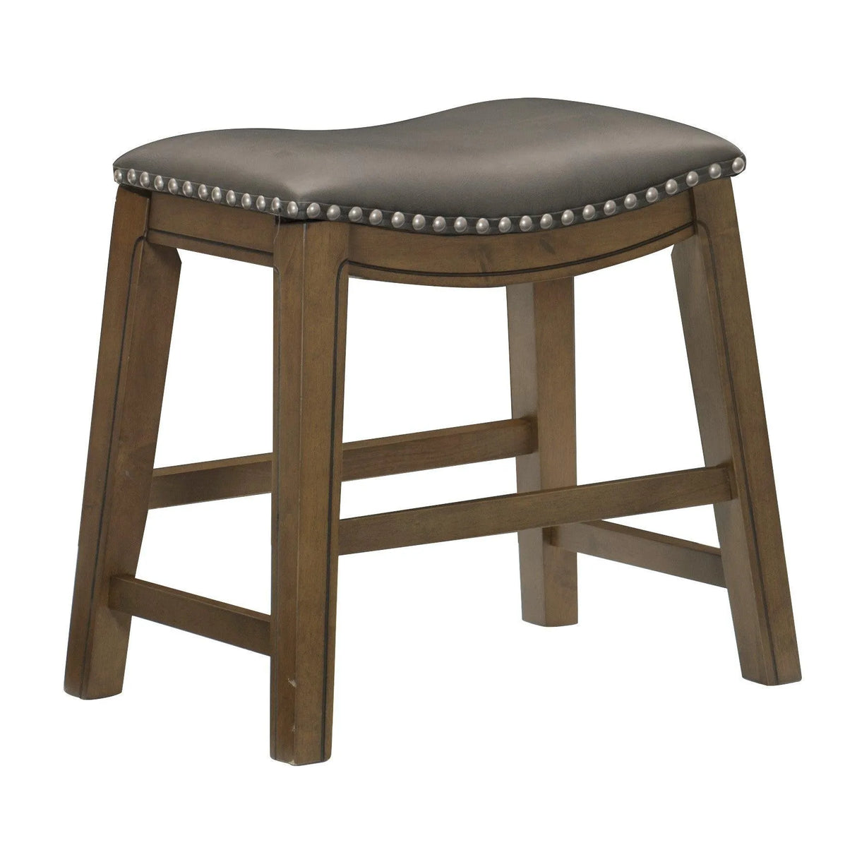 Ordway Gray/Brown Dining Stool, Gray by Homelegance at Eve Furniture
