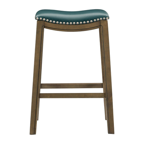 Ordway Green/Brown Pub Height Stool, Green by Homelegance at Eve Furniture
