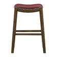 Ordway Red/Brown Pub Height Stool, Red by Homelegance at Eve Furniture