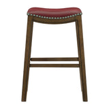 Ordway Red/Brown Pub Height Stool, Red by Homelegance at Eve Furniture