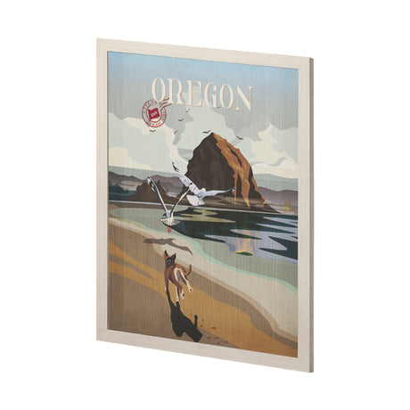 Oregon Go USA (L) by Mercana Studio a Hand Embellished Decograph Framed Art Print by Mercana at Eve Furniture