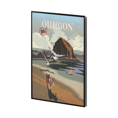 Oregon Go USA (SM) by Mercana Studio a Hand Embellished Decograph Framed Art Print by Mercana at Eve Furniture