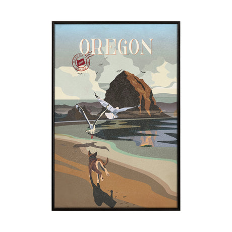 Oregon Go USA (SM) by Mercana Studio a Hand Embellished Decograph Framed Art Print by Mercana at Eve Furniture
