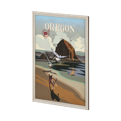 Oregon Go USA (XL) by Mercana Studio a Hand Embellished Decograph Framed Art Print under Glass by Mercana at Eve Furniture