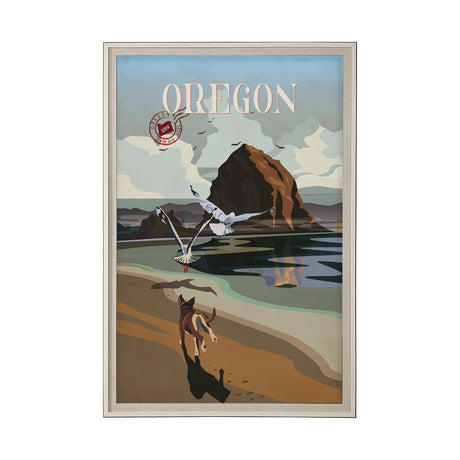 Oregon Go USA (XL) by Mercana Studio a Hand Embellished Decograph Framed Art Print under Glass by Mercana at Eve Furniture