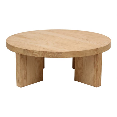 Oregon Round Coffee Table - Blonde by Moe's Home at Eve Furniture