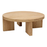 Oregon Round Coffee Table - Blonde by Moe's Home at Eve Furniture