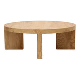 Oregon Round Coffee Table - Blonde by Moe's Home at Eve Furniture