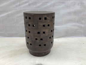Orengo Brown Round Solid Mango Wood Accent Side Table by Coaster at Eve Furniture