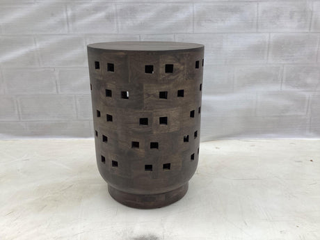 Orengo Brown Round Solid Mango Wood Accent Side Table by Coaster at Eve Furniture