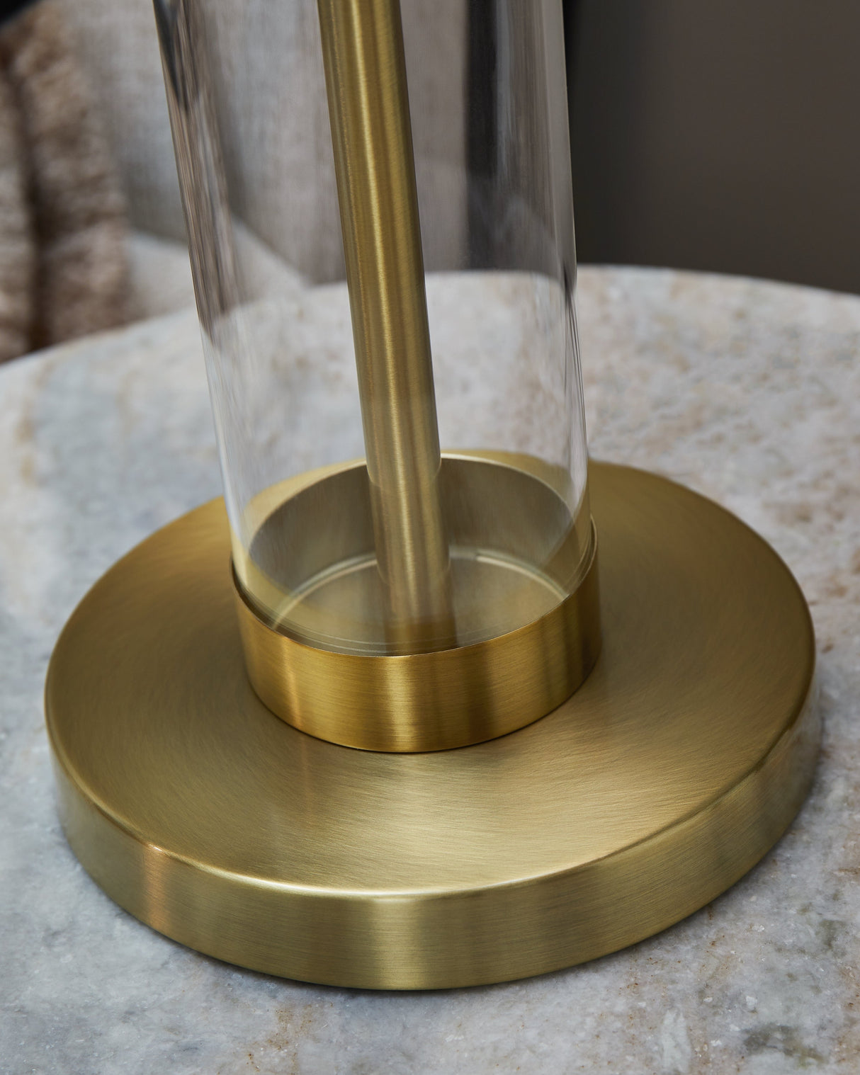 Orenman Clear/Brass Finish Table Lamp