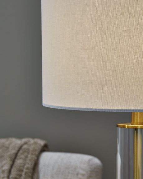 Orenman Clear/Brass Finish Table Lamp by Ashley at Eve Furniture