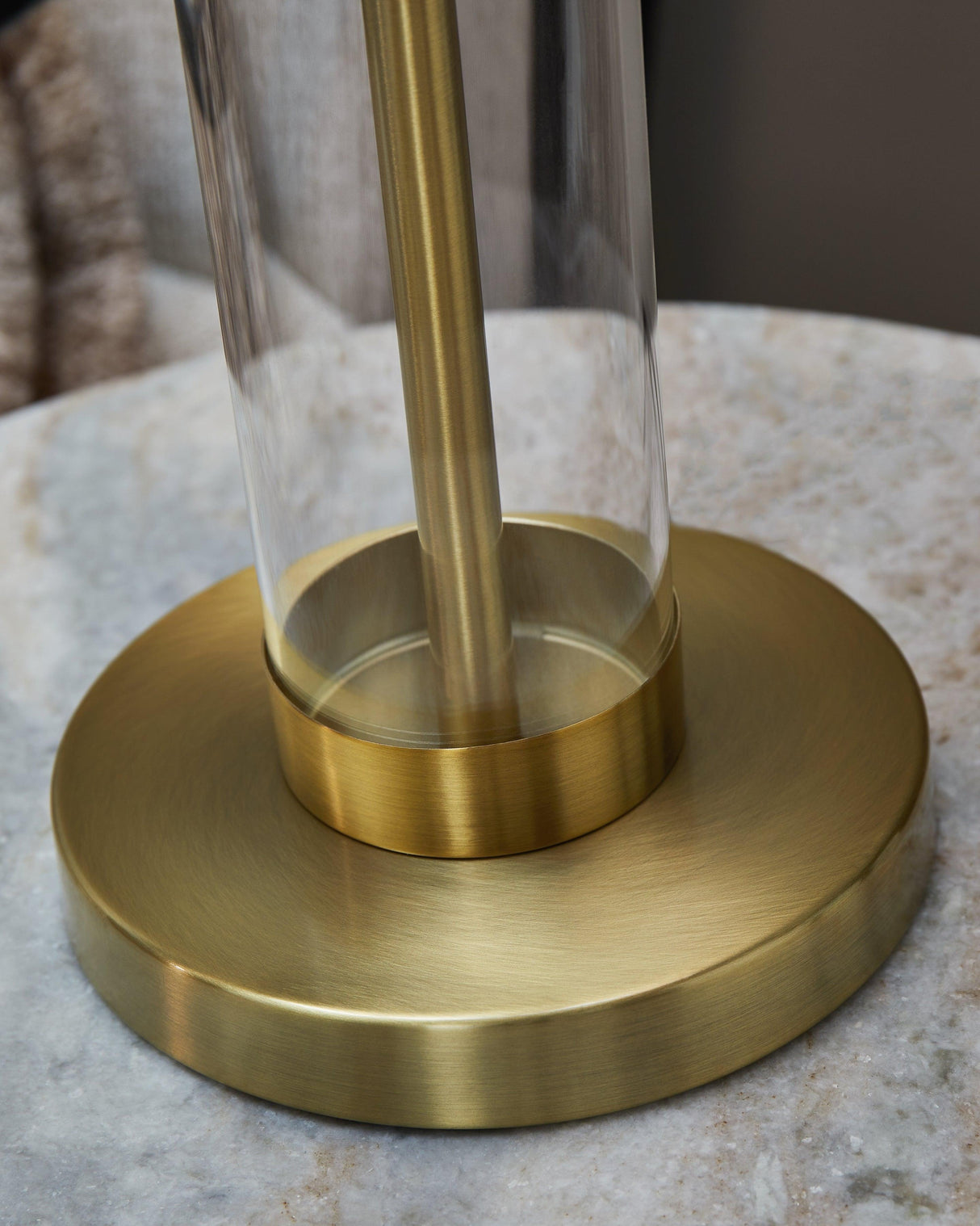 Orenman Clear/Brass Finish Table Lamp by Ashley at Eve Furniture