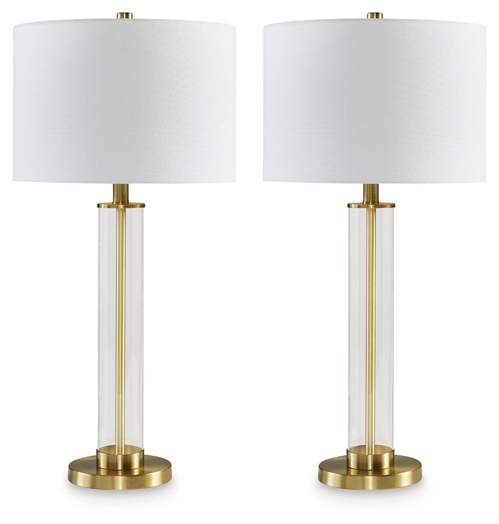 Orenman Clear/Brass Finish Table Lamp by Ashley at Eve Furniture