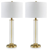 Orenman Clear/Brass Finish Table Lamp by Ashley at Eve Furniture