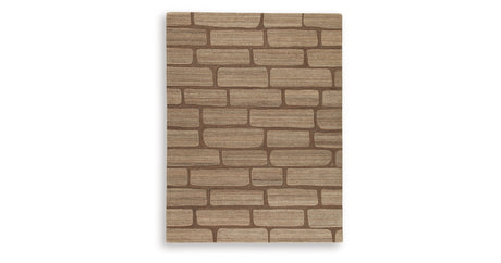 Orest Brown Large Rug by Ashley at Eve Furniture