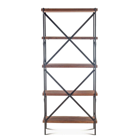 Organic Forge 34" Tall Bookshelf in Raw Walnut by Home Trends & Design at Eve Furniture