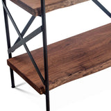 Organic Forge 34" Tall Bookshelf in Raw Walnut by Home Trends & Design at Eve Furniture