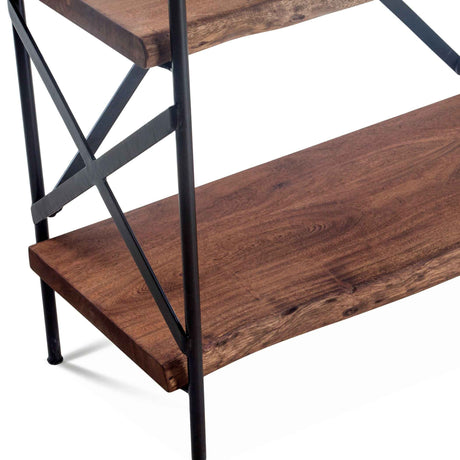 Organic Forge 34" Tall Bookshelf in Raw Walnut by Home Trends & Design at Eve Furniture