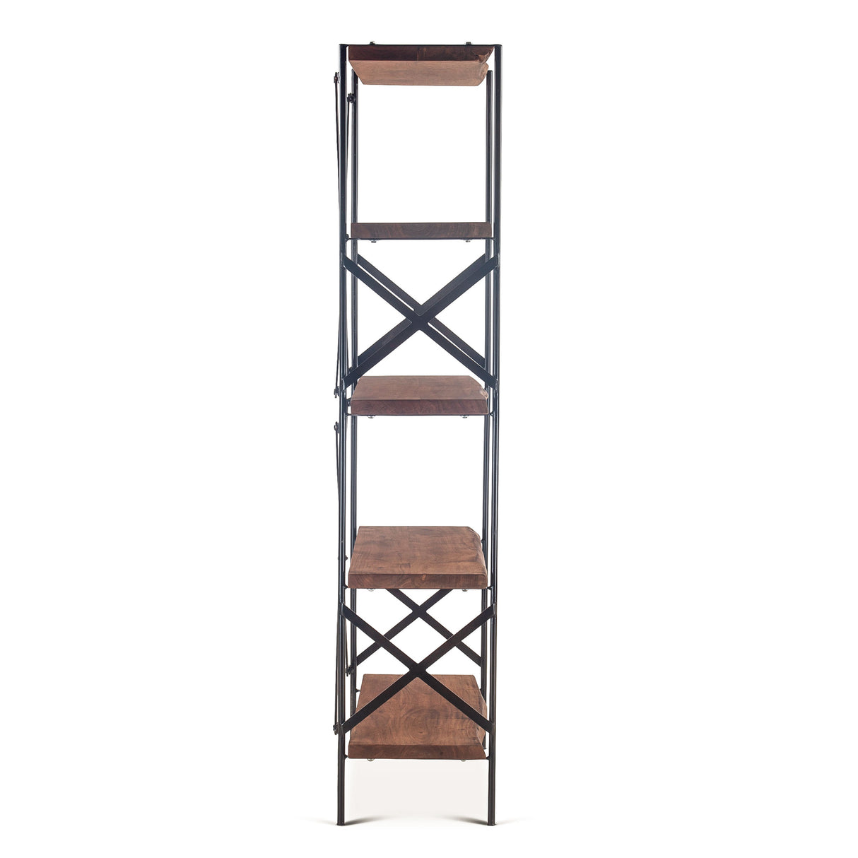 Organic Forge 34" Tall Bookshelf in Raw Walnut by Home Trends & Design at Eve Furniture