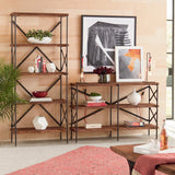 Organic Forge 34" Tall Bookshelf in Raw Walnut by Home Trends & Design at Eve Furniture