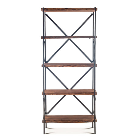 Organic Forge 34" Tall Bookshelf in Raw Walnut by Home Trends & Design at Eve Furniture