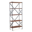 Organic Forge 34" Tall Bookshelf in Raw Walnut by Home Trends & Design at Eve Furniture