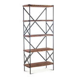 Organic Forge 34" Tall Bookshelf in Raw Walnut by Home Trends & Design at Eve Furniture