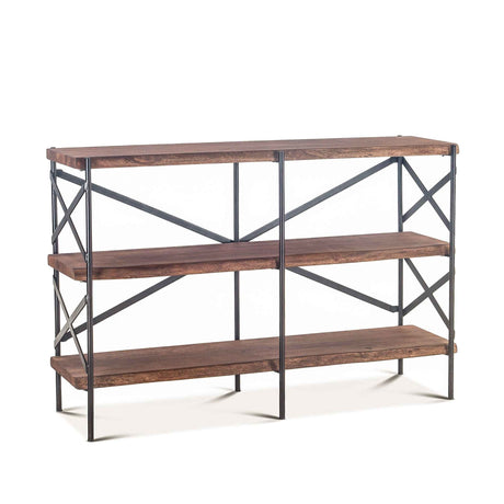 Organic Forge 56" Wide Bookshelf in Raw Walnut by Home Trends & Design at Eve Furniture